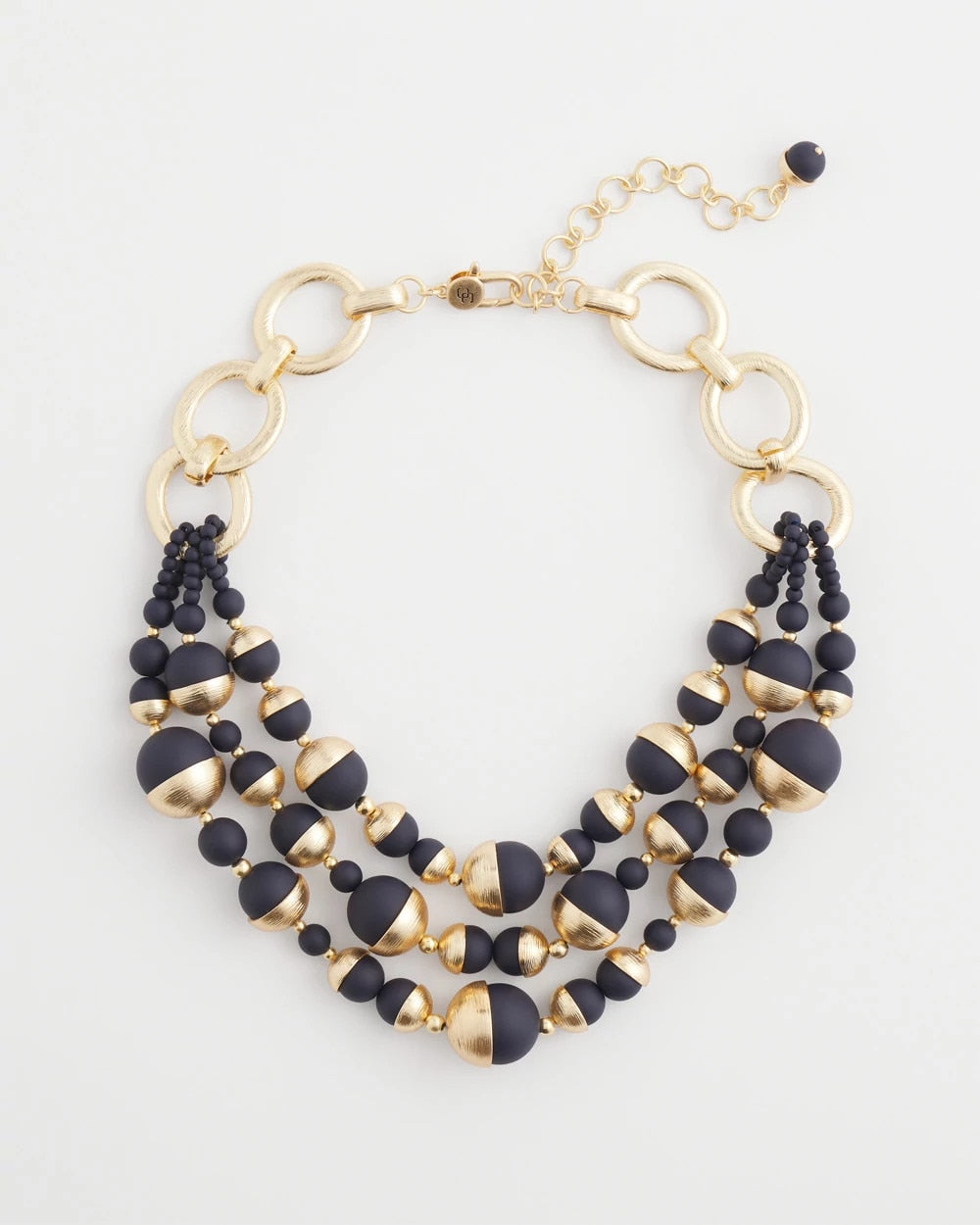 Chico's Women | Gold & Navy Bead Necklace NAVY