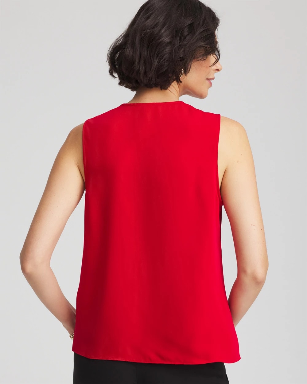 Chico's Women | Satin Ruffle Tank CARMINE RED