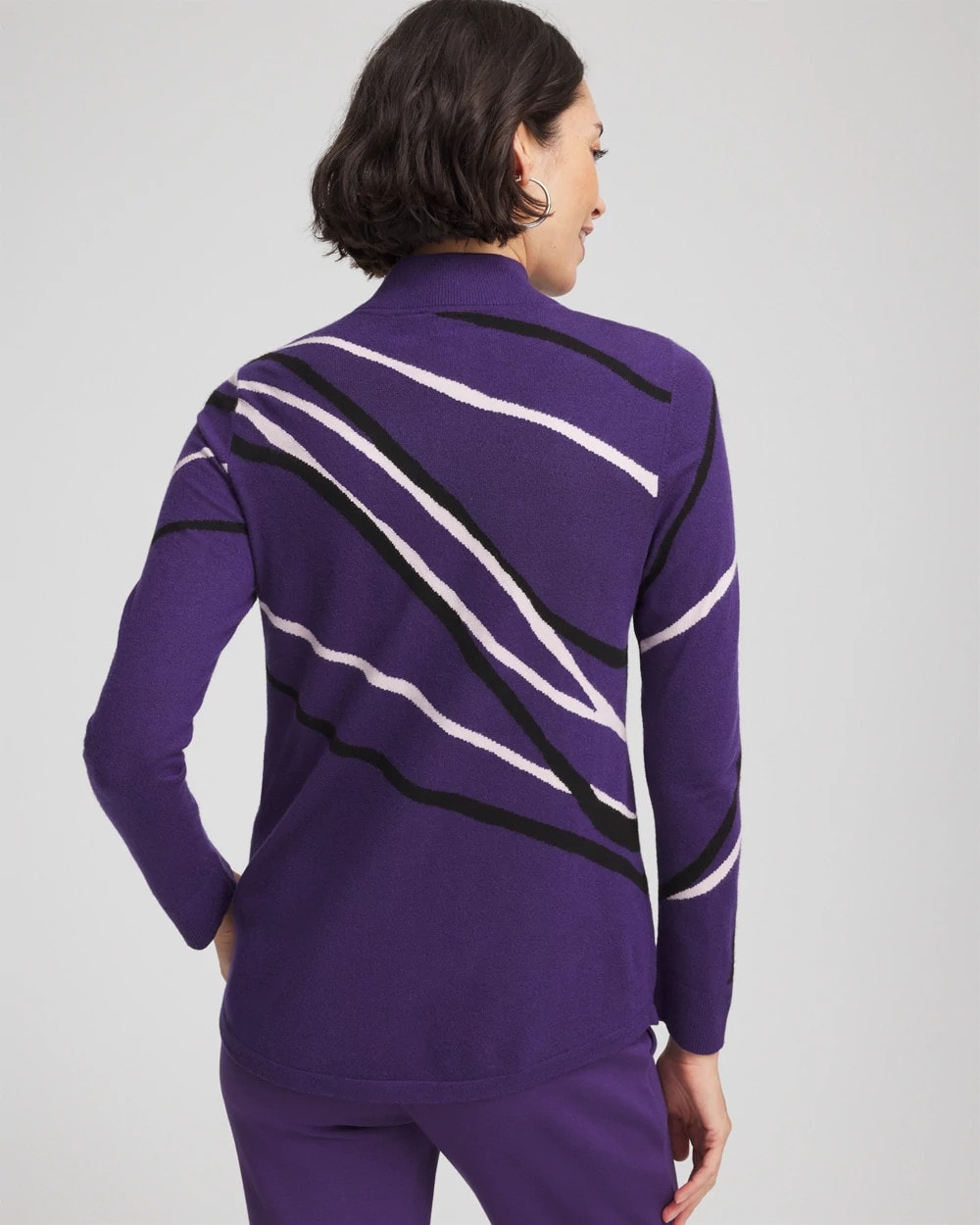Chico's Women | Zenergy® Luxe Morocco Half-Zip Pullover PURPLE ELIXIR