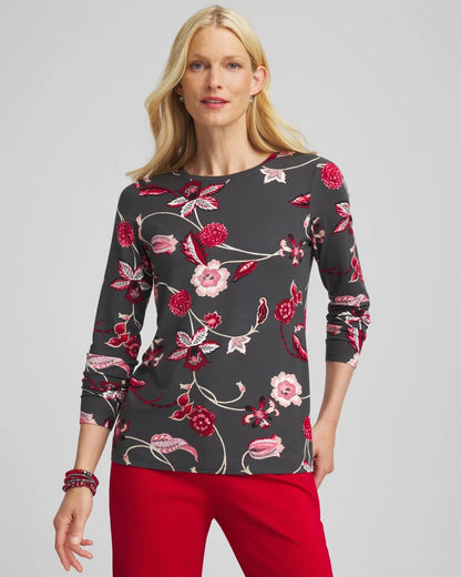 Chico's Women | Touch of Cool™ Layering Tee GRAPHITE GRAY
