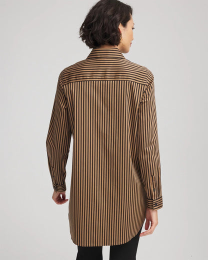 Chico's Women | No Iron™ Slimming Imperial Stripe Tunic BLACK