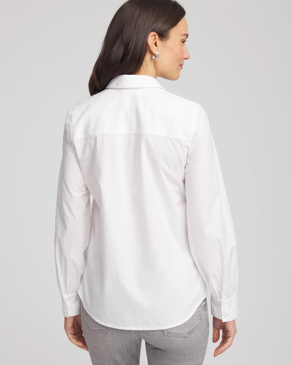 Chico's Women | Jeweled Poplin Shirt ALABASTER