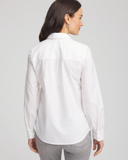 Chico's Women | Jeweled Poplin Shirt ALABASTER