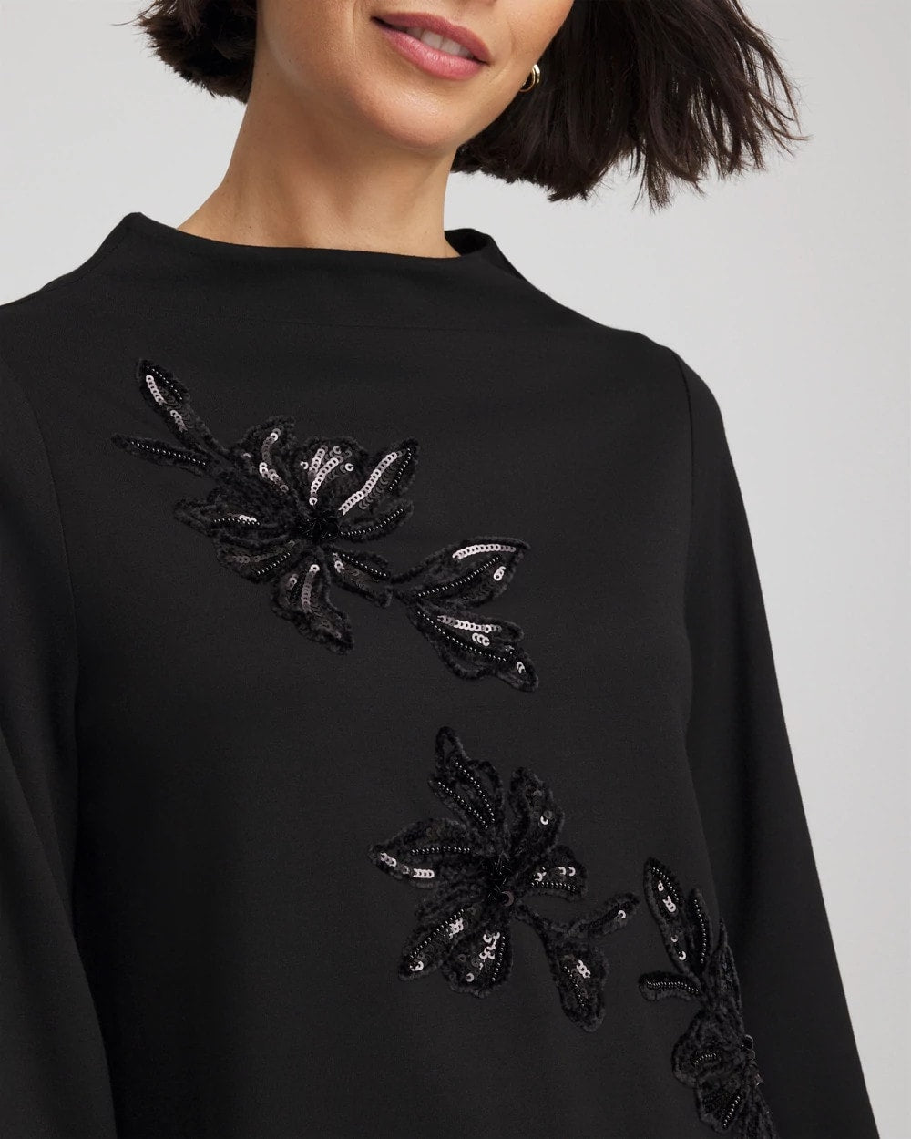 Chico's Women | Embellished Structured Top BLACK