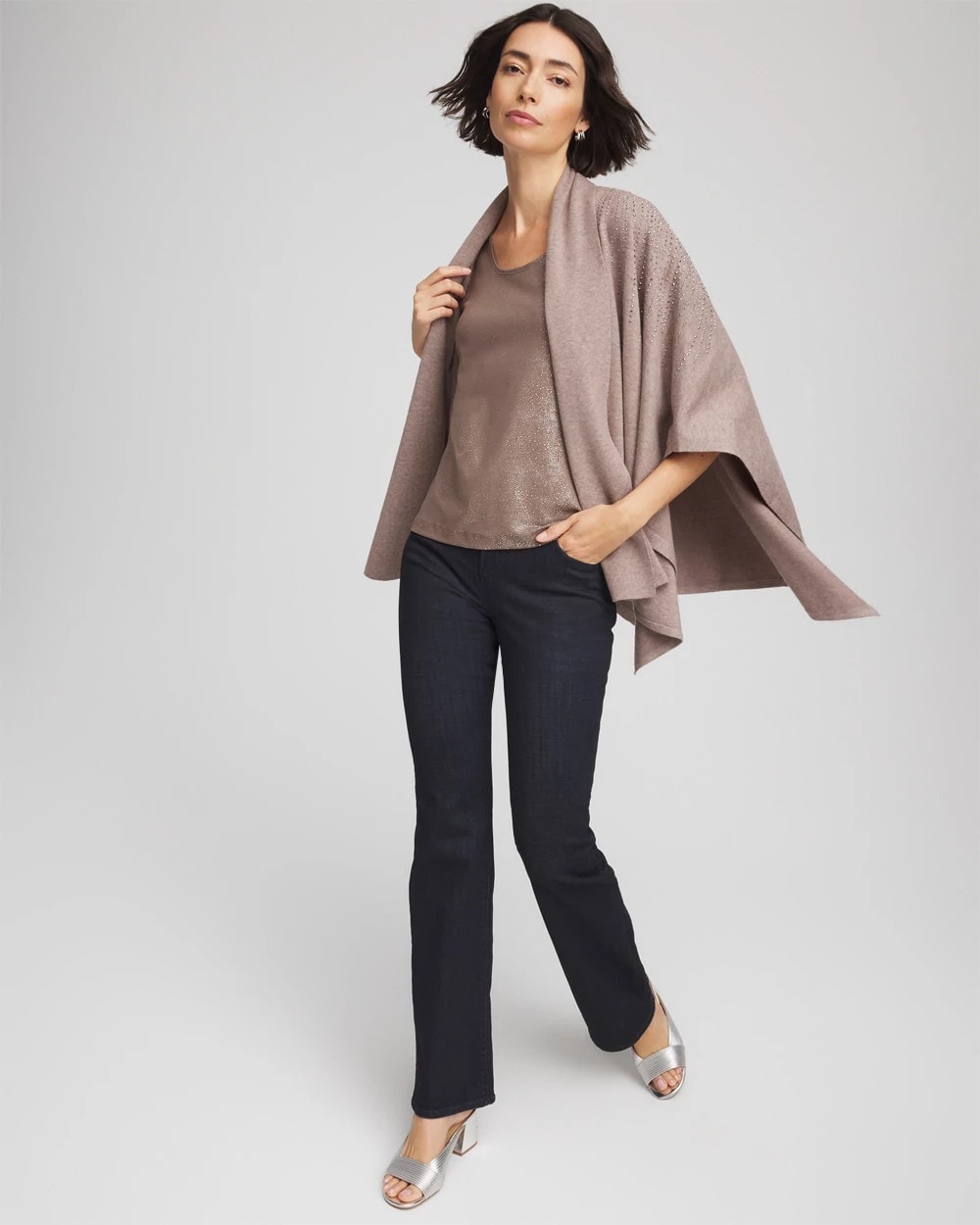 Chico's Women | Foiled Microfiber Tank WALNUT