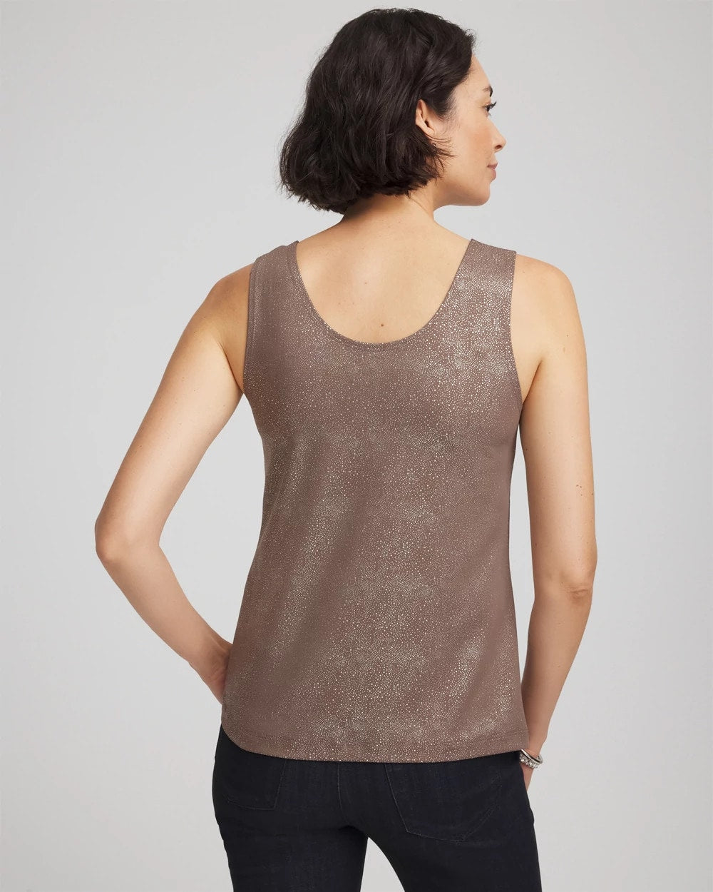 Chico's Women | Foiled Microfiber Tank WALNUT