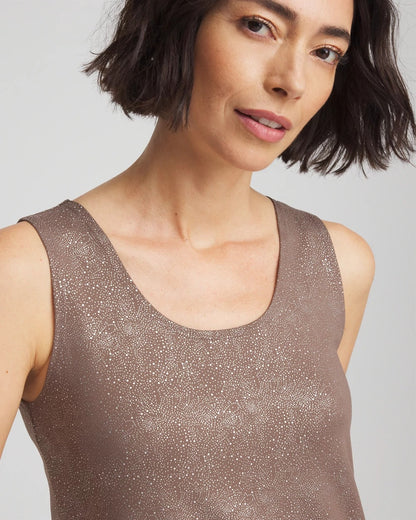 Chico's Women | Foiled Microfiber Tank WALNUT
