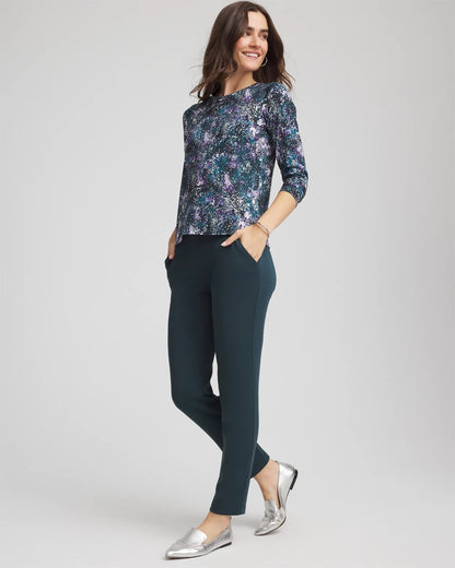 Chico's Women | Zenergy® Soft Brushed Scattered Top TEAL SHADOW