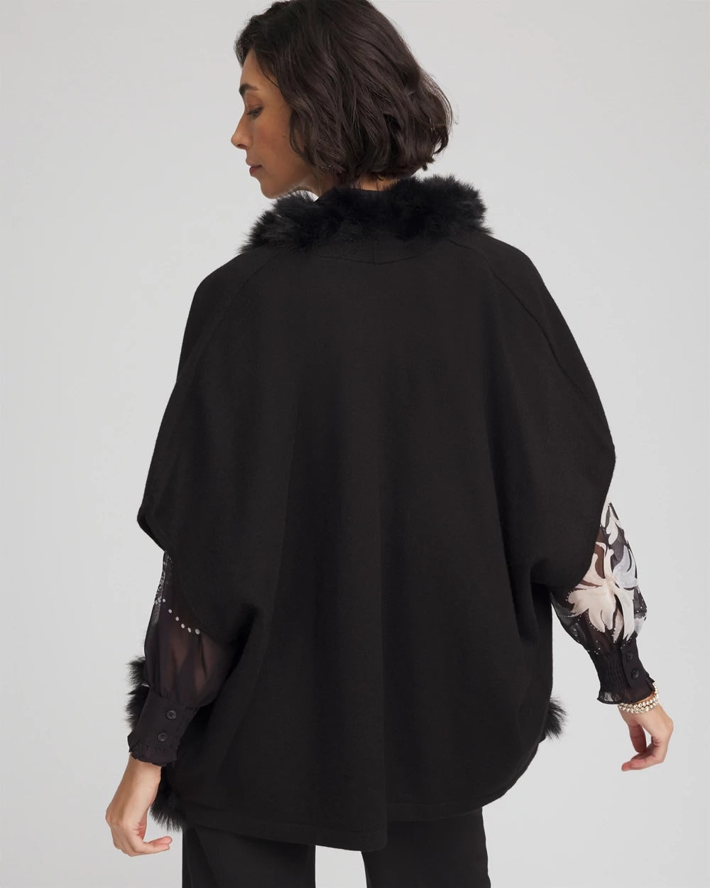 Chico's Women | Faux Fur Cocoon BLACK