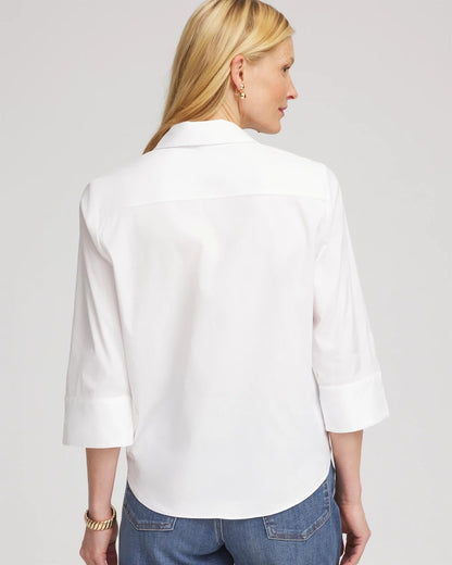 Chico's Women | Poplin Tie-Front Top ALABASTER