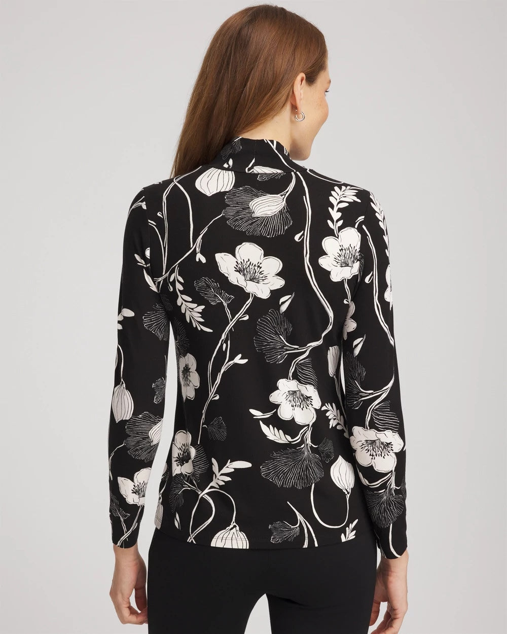 Chico's Women | Touch of Cool™ Mockneck Layering Tee BLACK