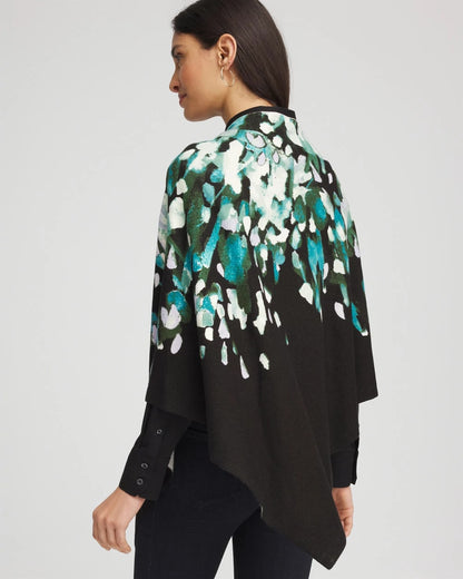 Chico's Women | Convertible Knit Boatneck Poncho DARK AQUA
