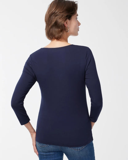 Chico's Women | Touch of Cool™ Square Neck Tee CLASSIC NAVY