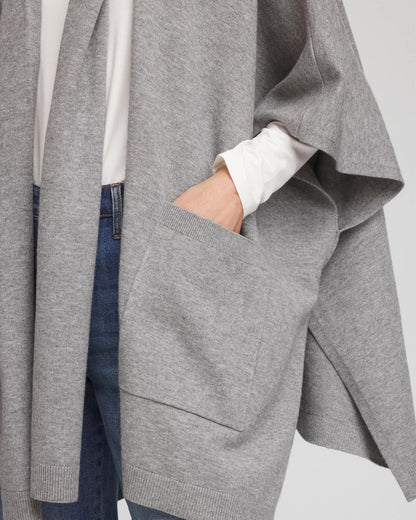 Chico's Women | Long Knit Ruana MOON SHADE GRAY HEATHER