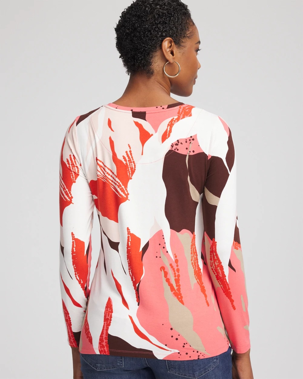 Chico's Women | Tropical Touch of Cool™ Layering Tee SIESTA ROSE
