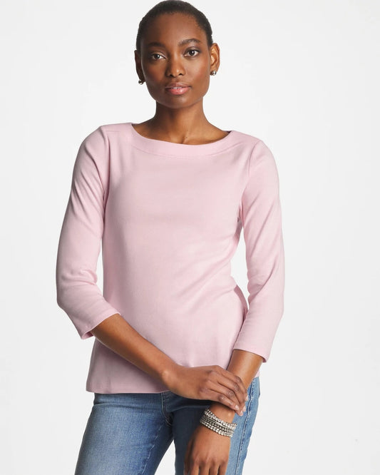 Chico's Women | Pima 3/4 Sleeve Tee SWEET BLOSSOM