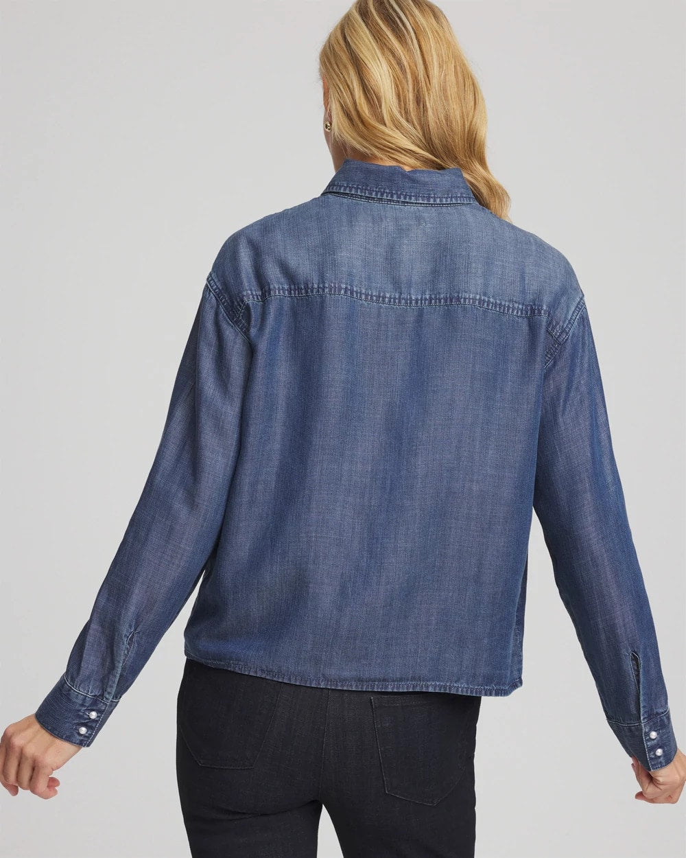 Chico's Women | Embellished Tencel Collar Shirt KIRUNA INDIGO