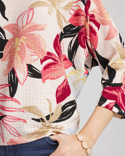 Chico's Women | Textured Tapered Dolman Top FOLKLORIC RED