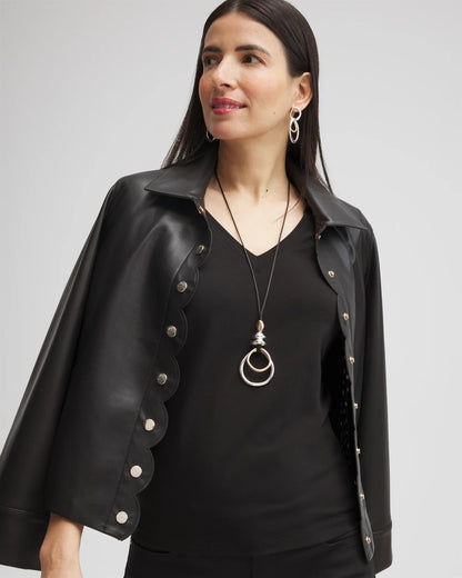 Chico's Women | 3/4 Sleeve Perfect Tee BLACK