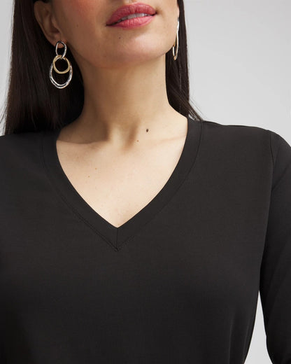 Chico's Women | 3/4 Sleeve Perfect Tee BLACK