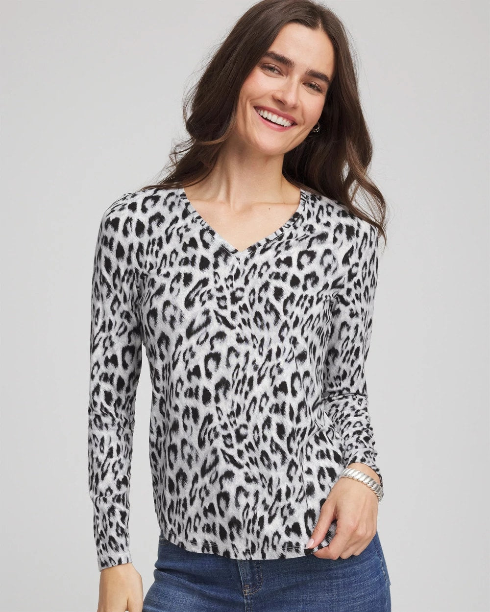 Chico's Women | Touch of Cool™ V-Neck Layering Tee DOVE GRAY