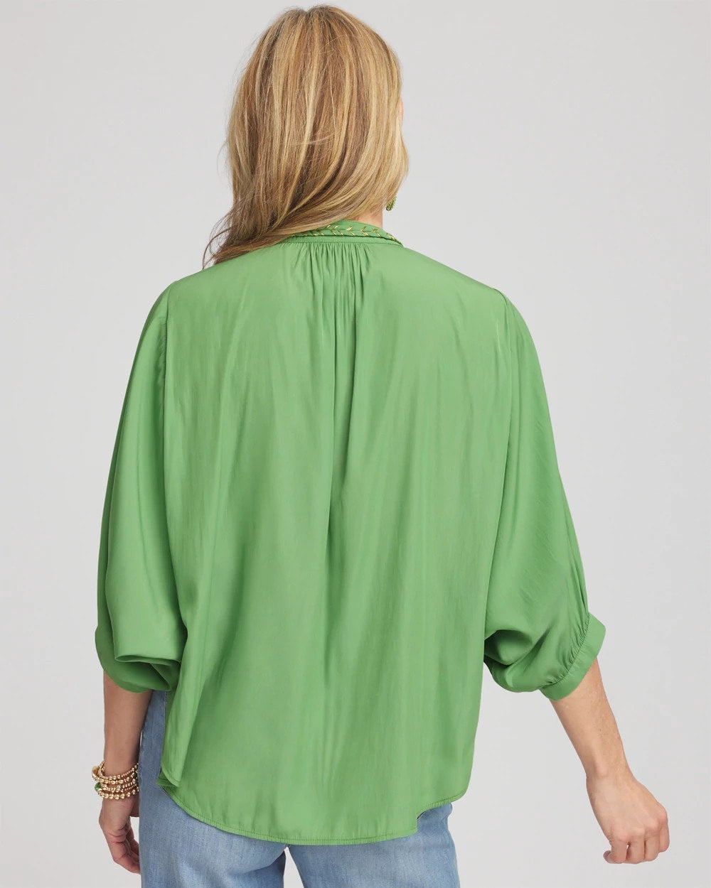 Chico's Women | Braided Batwing Blouse SALTED LIME