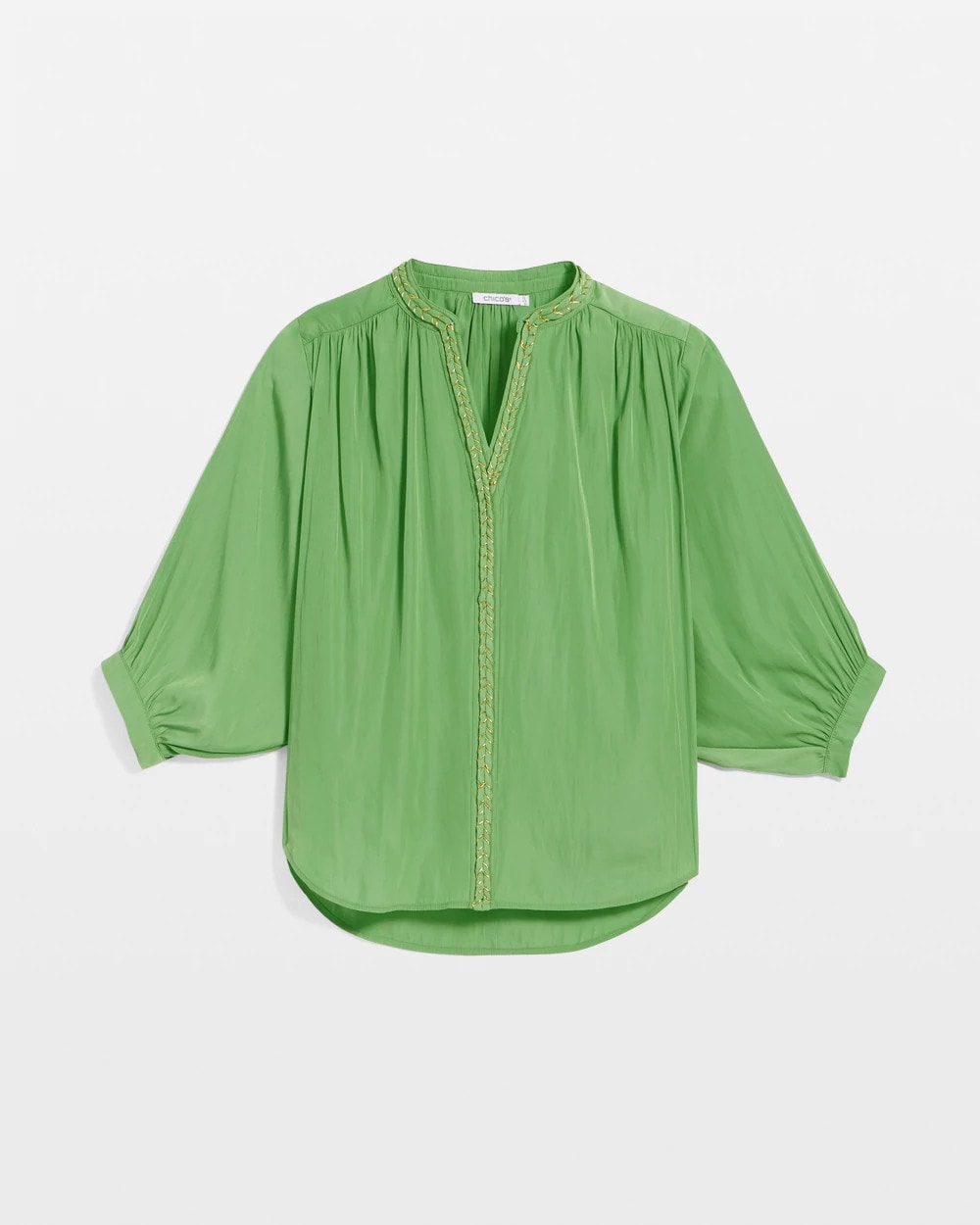 Chico's Women | Braided Batwing Blouse SALTED LIME