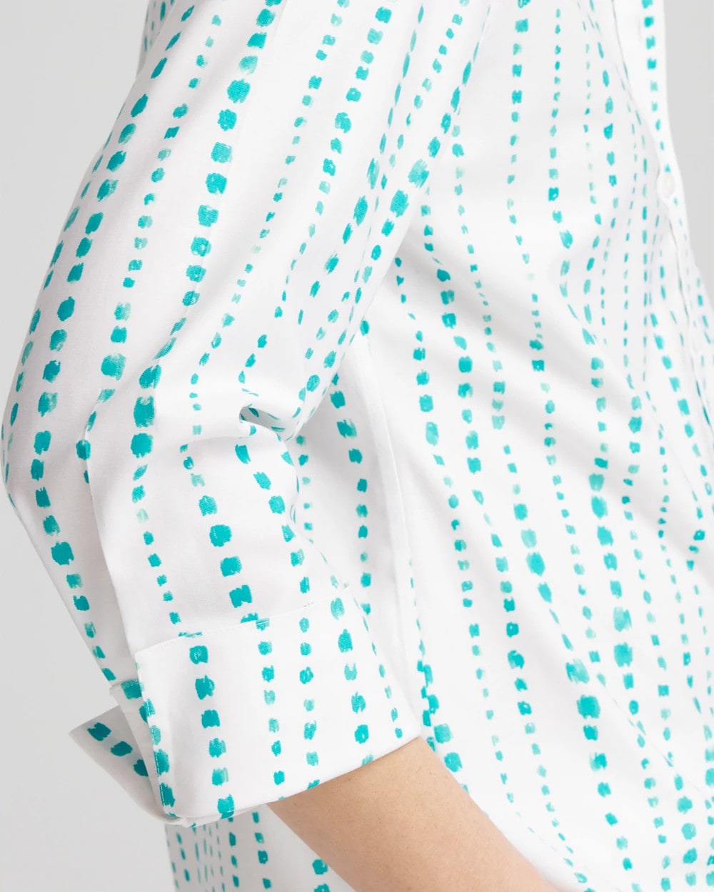 Chico's Women | No Iron™ Sateen Bubble Print Shirt SEASPRAY