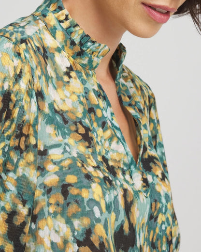 Chico's Women | Crinkle Relaxed-Fit Blouse DARKEST SPRUCE
