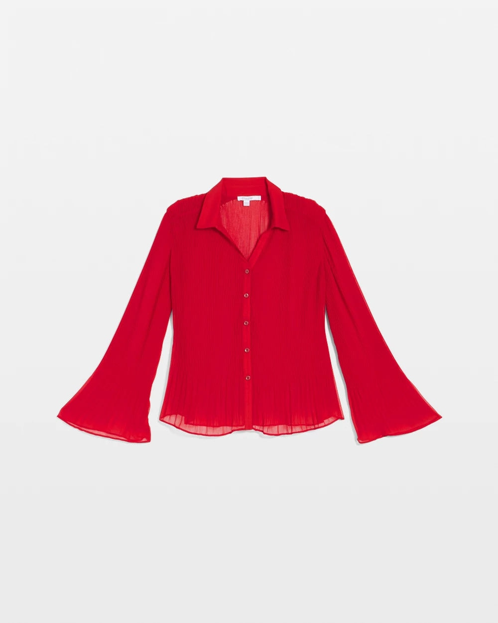 Chico's Women | Pleated Georgette Blouse CARMINE RED