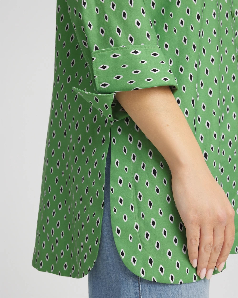 Chico's Women | No Iron™ Geo-Print Tunic SALTED LIME