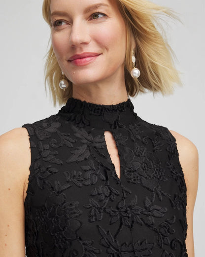 Chico's Women | Burnout Mockneck Tank BLACK