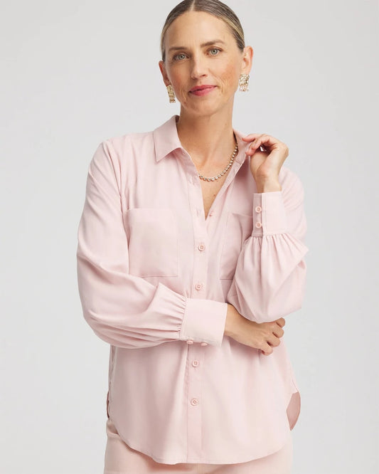 Chico's Women | Classic-Fit Collared Shirt ROSE SMOKE