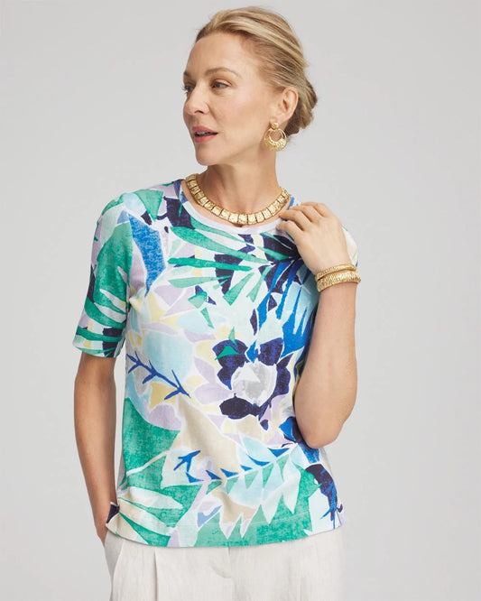Chico's Women | Pima Short Sleeve Everyday Tee ALABASTER