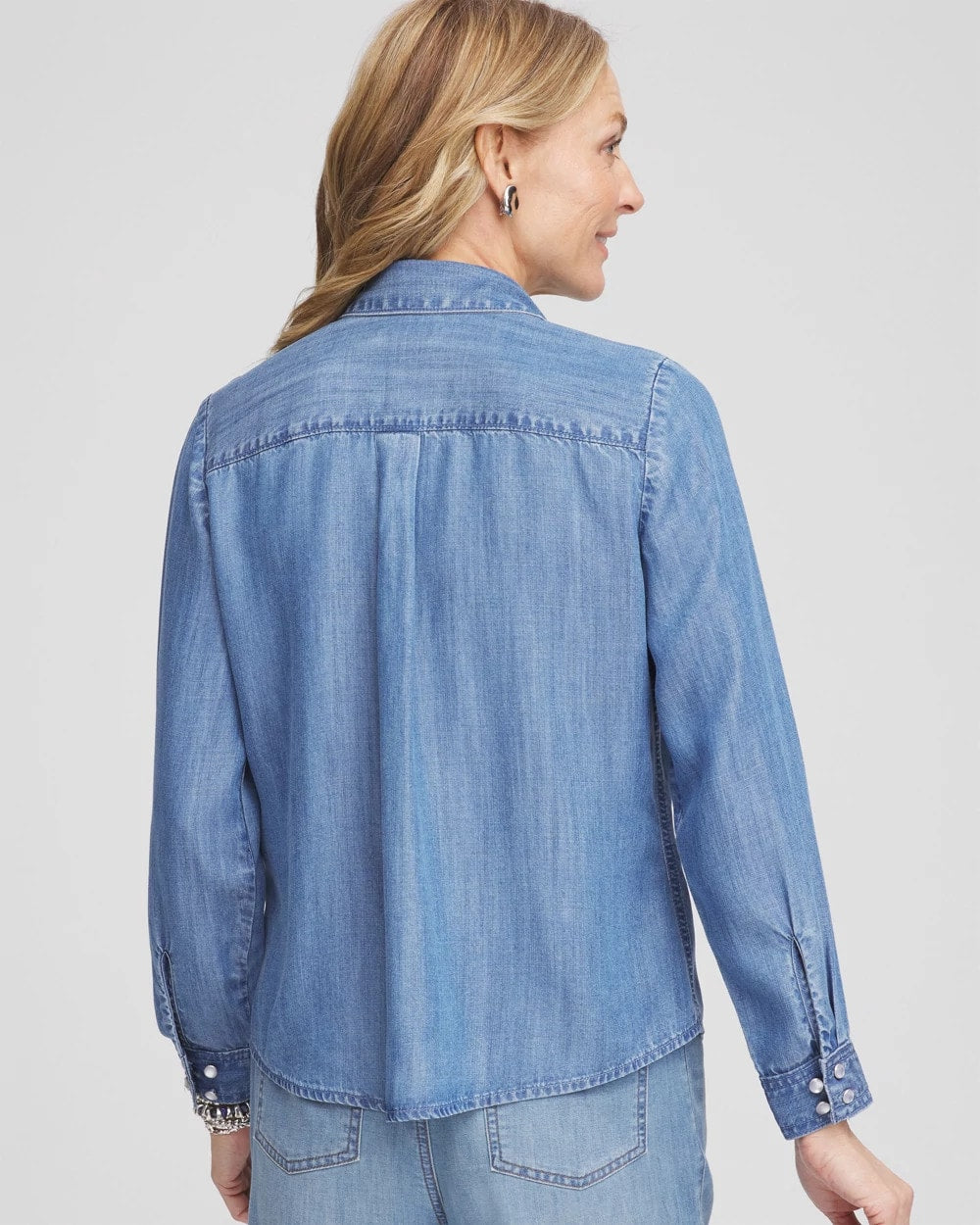 Chico's Women | Embroidered Tencel™ Denim Shirt VIOLA WASH