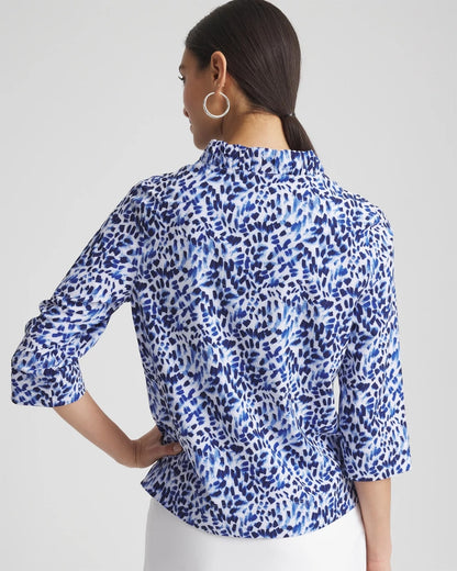 Chico's Women | Zenergy® UPF V-Neck Ruffle Top RICH COBALT