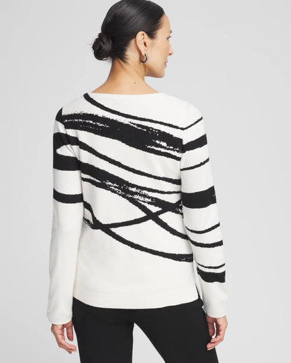 Chico's Women | Zenergy® Luxe Jaquard Pullover BLACK