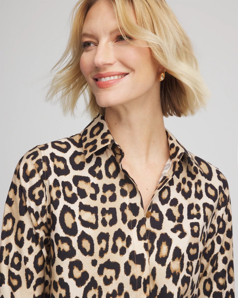 Chico's Women | No Iron™ Animal-Print Tunic SAND