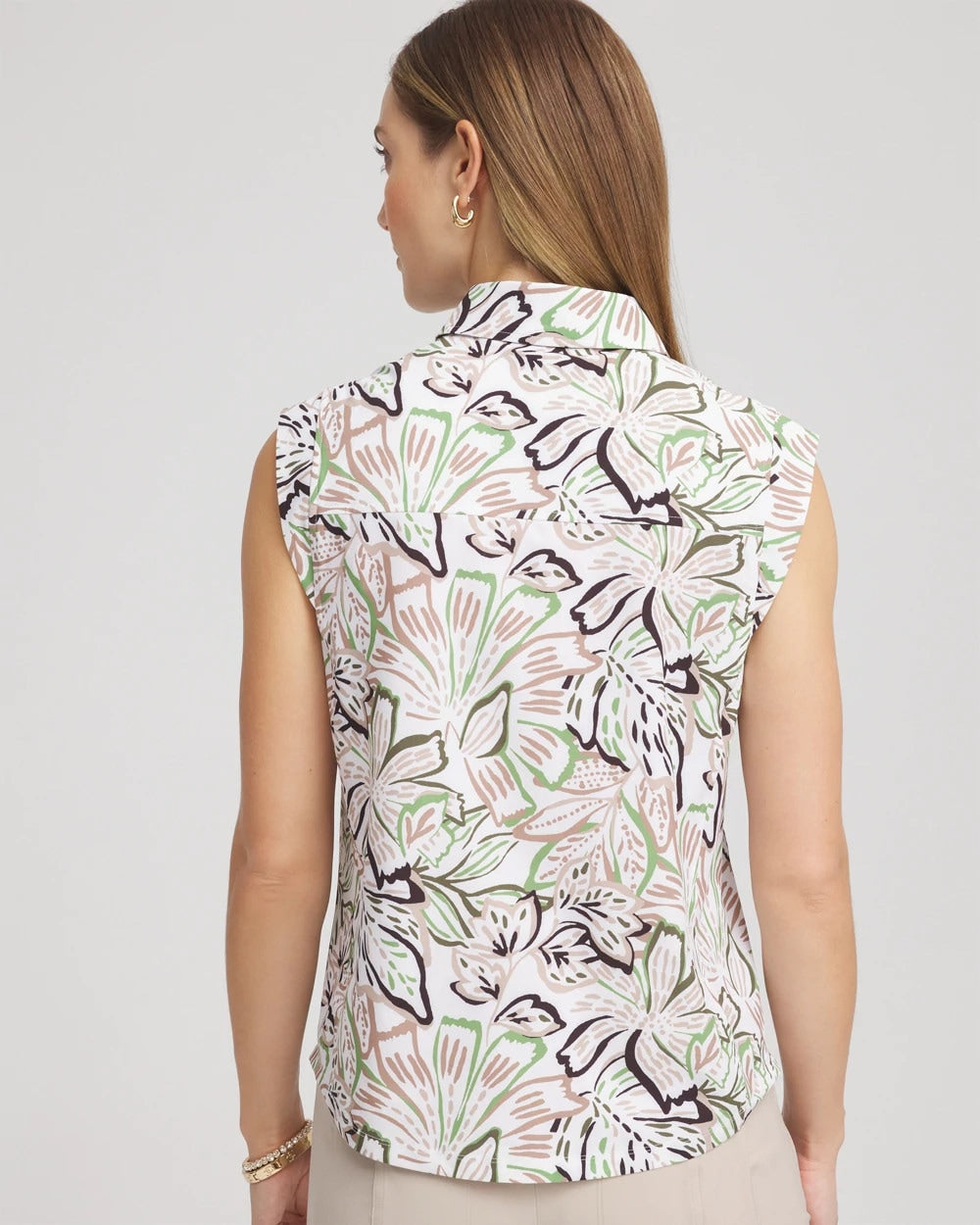 Chico's Women | Zenergy® UPF Floral Shirt TIBET TAUPE