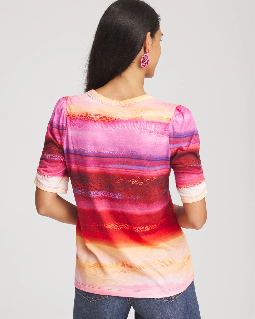 Chico's Women | Rio Sunset Henley Tee SUNSET PEACH