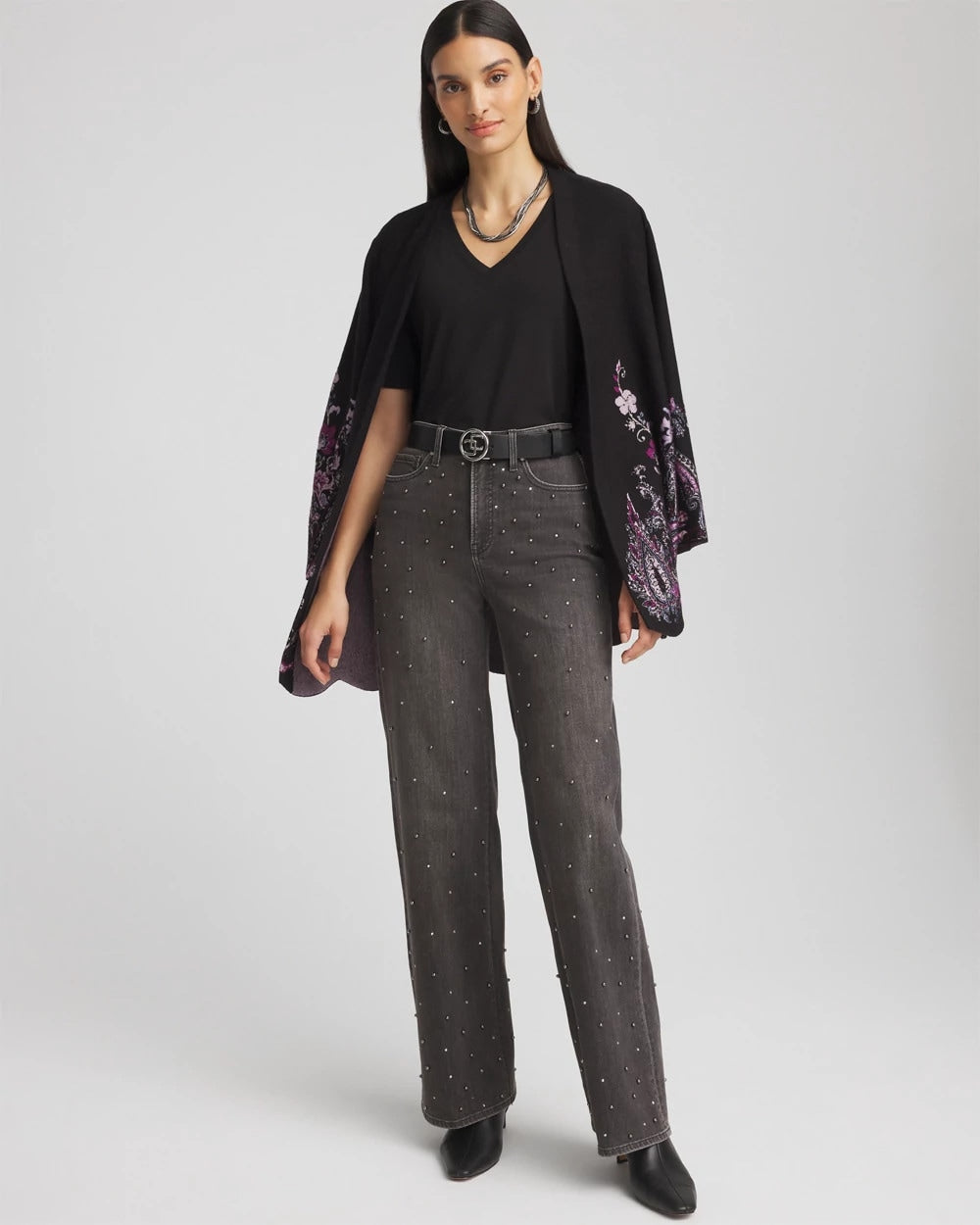 Chico's Women | Elbow-Sleeve Perfect Tee BLACK