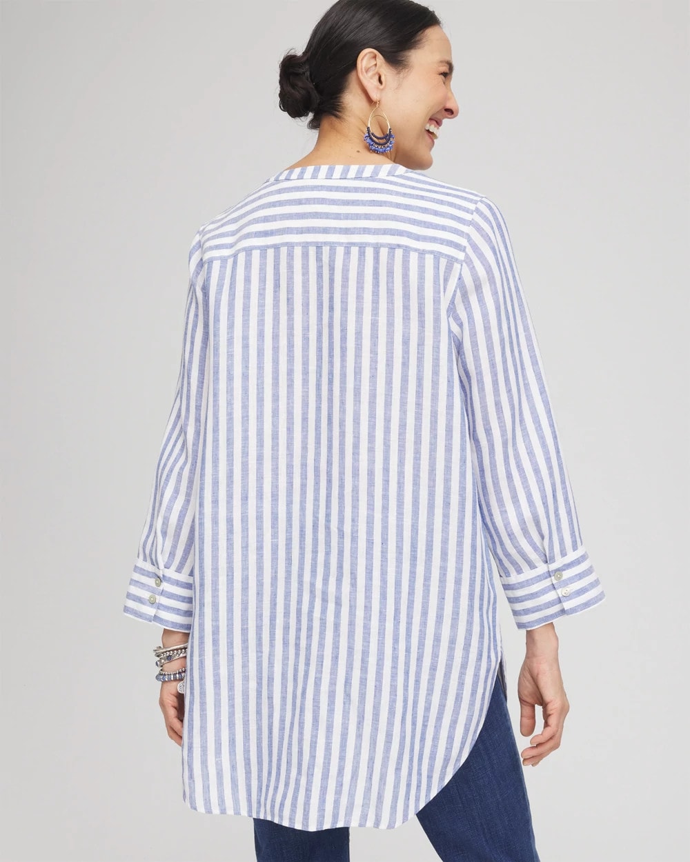 Chico's Women | No Iron™ Linen Tunic INDIGO