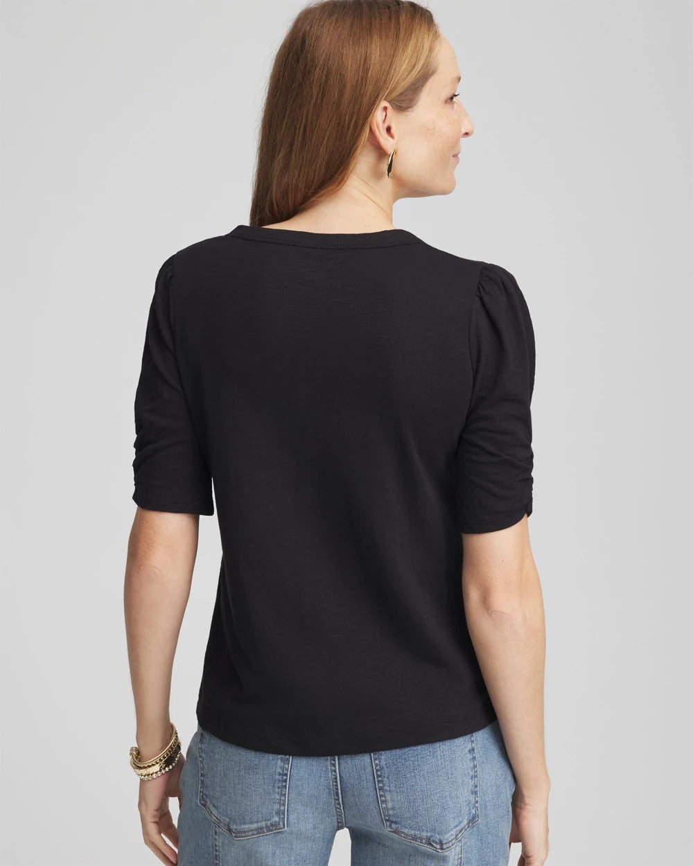 Chico's Women | Slub Split Neck Henley Tee