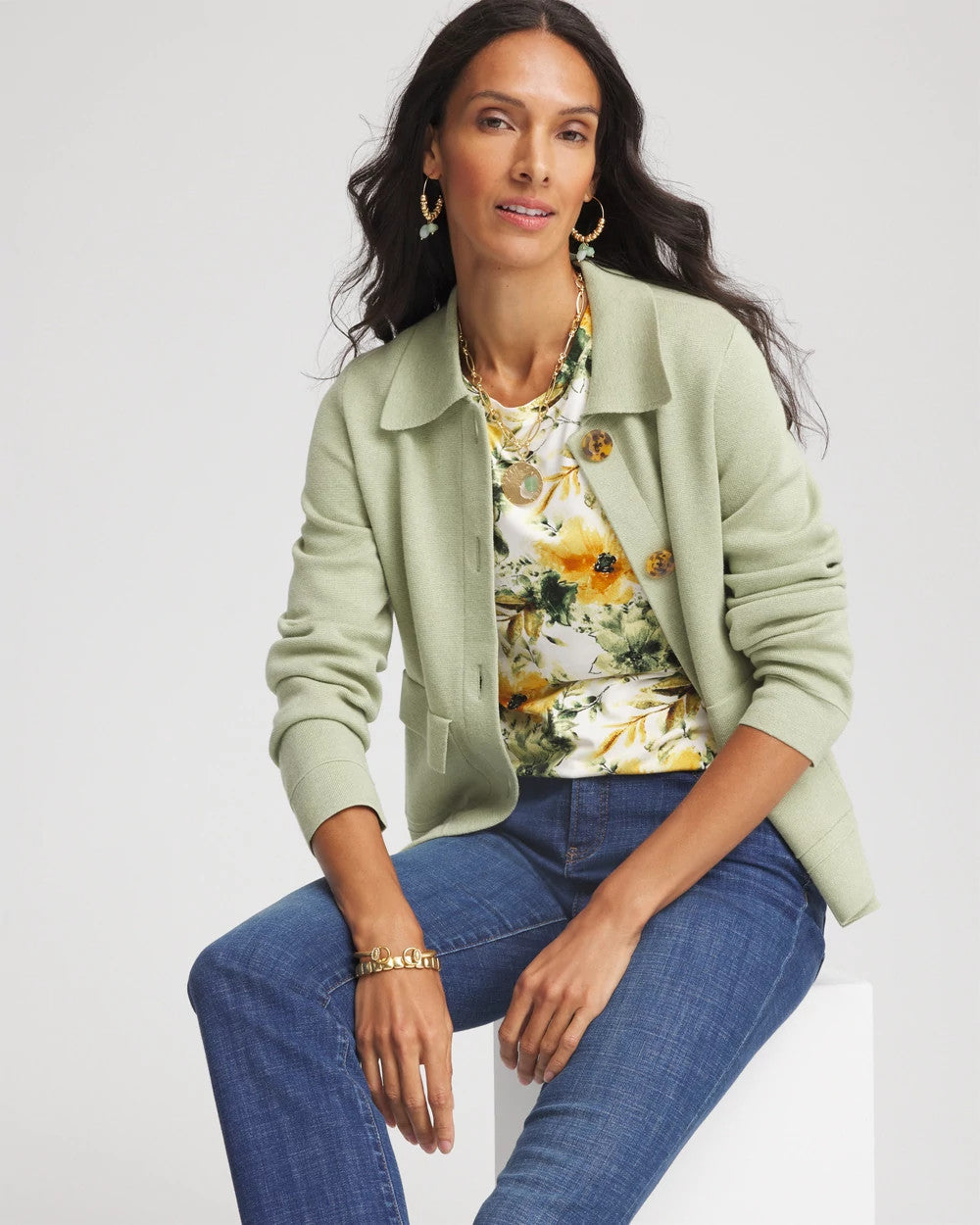 Chico's Women | Touch of Cool™ Elbow-Sleeve Perfect Tee ECRU