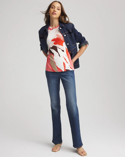 Chico's Women | Touch of Cool™ Elbow-Sleeve Perfect Tee SIESTA ROSE