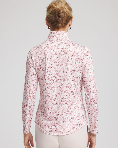 Chico's Women | Zenergy® UPF Printed Zip-Front Pullover ROSE SMOKE