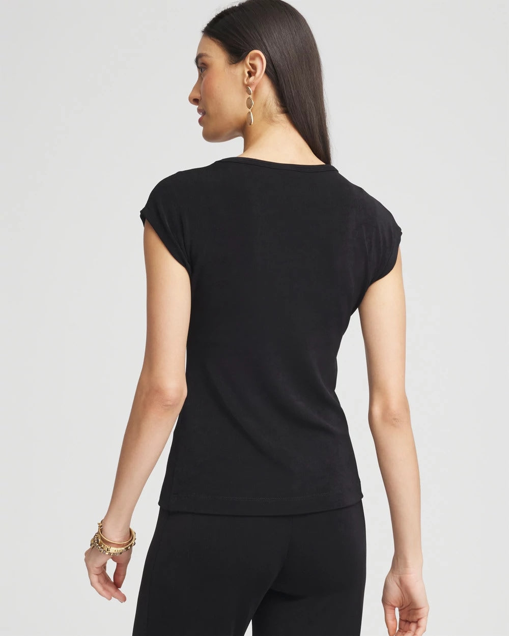 Chico's Women | Travelers™ Cap-Sleeve Top TRAVELERS BLACK
