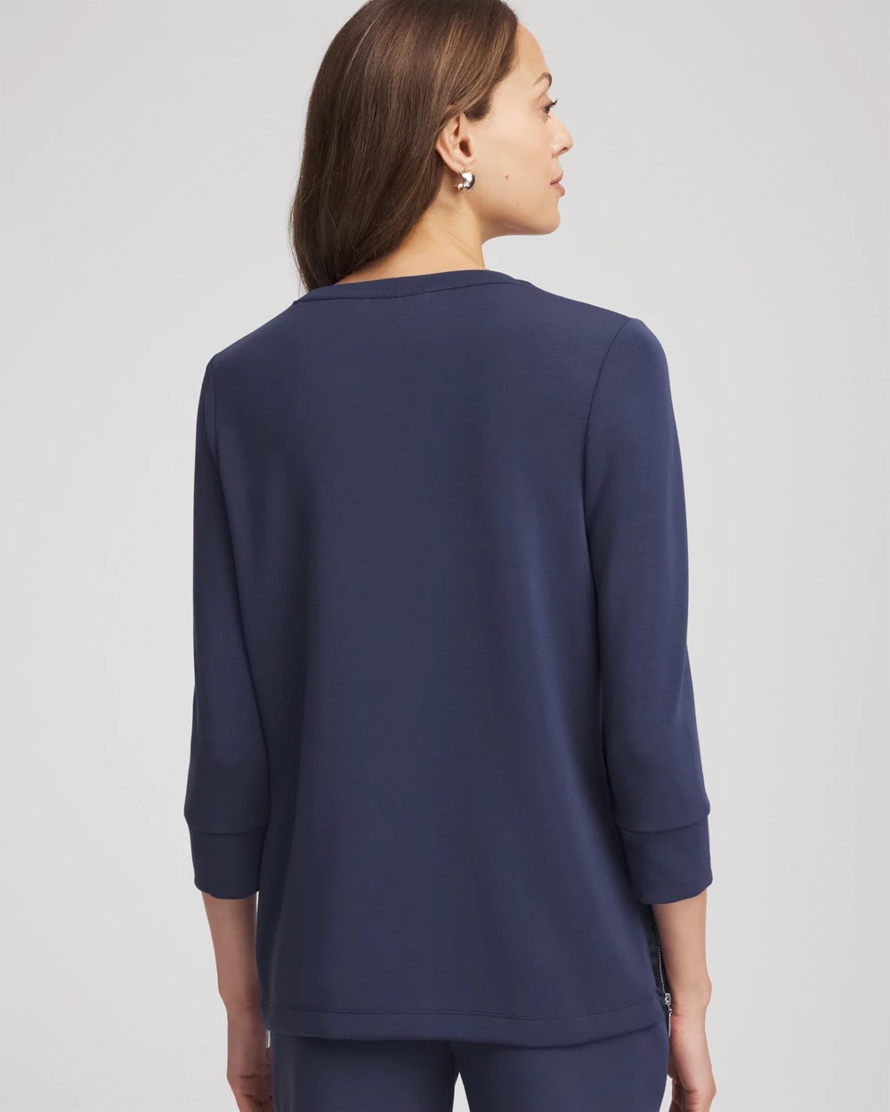 Chico's Women | Zenergy® Satin-Trim Tunic PASSPORT BLUE