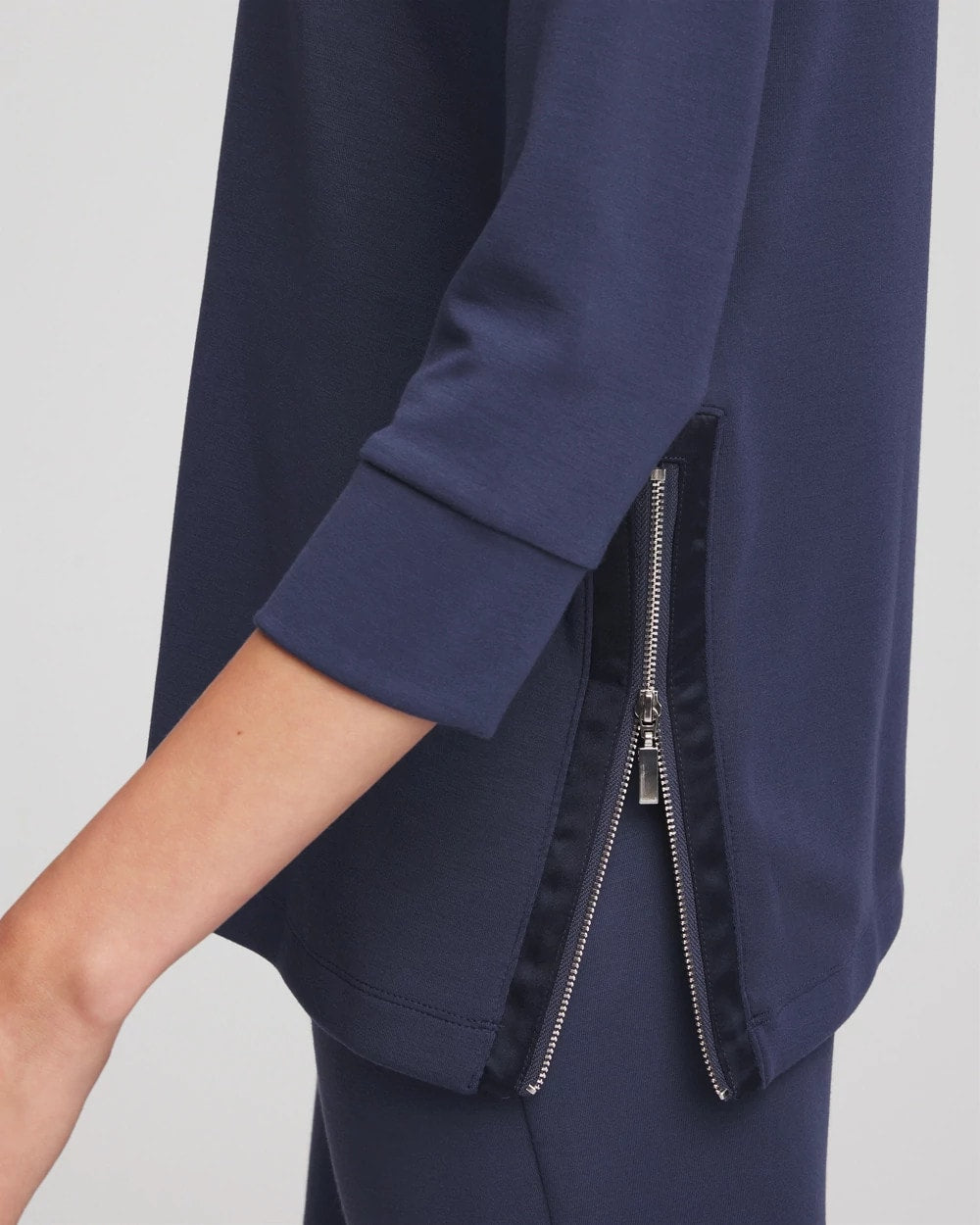 Chico's Women | Zenergy® Satin-Trim Tunic PASSPORT BLUE