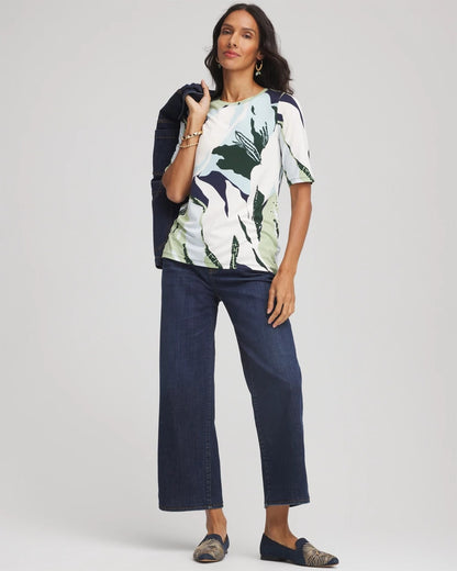 Chico's Women | Touch of Cool™ Elbow-Sleeve Perfect Tee SAGE MEADOW